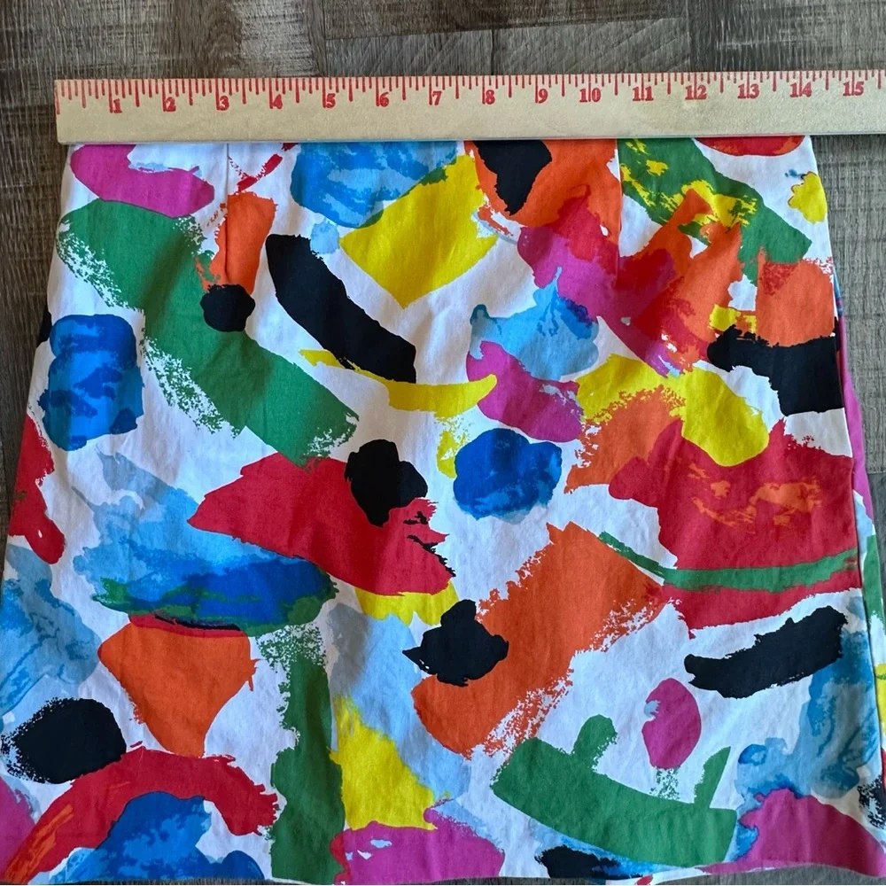 Kate‎ Spade Saturday Skirt Size 4 Multi Color Freestyle Pull-on Skirt w/ Pockets